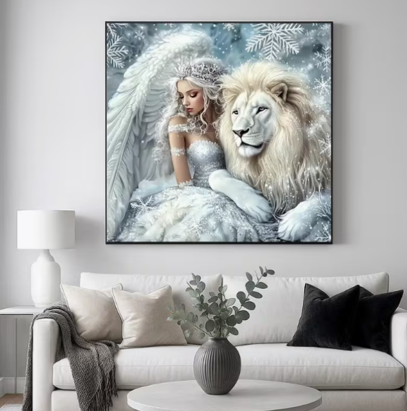 Diamond Painting Löwenkönigin